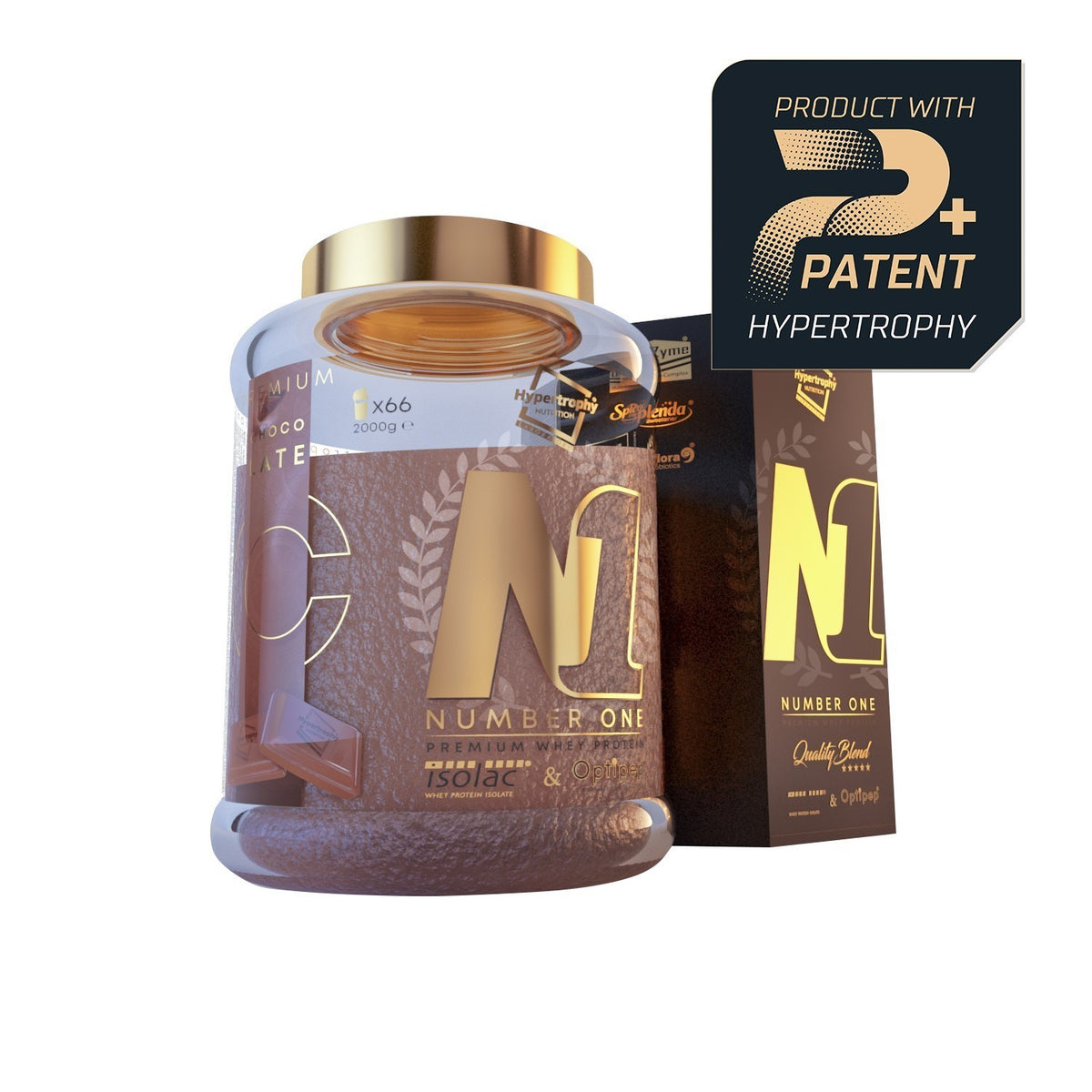 NUMBER ONE ISOLAC + OPTIPEP PROTEIN 2KG. - Chocolate