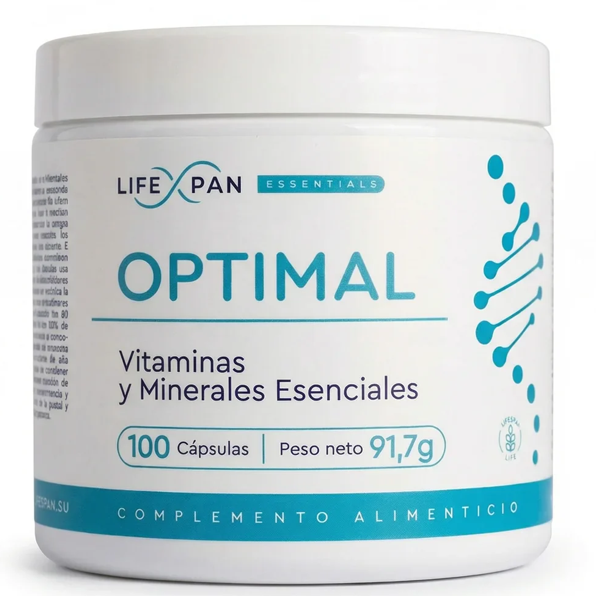 OPTIMAL VITAMINAS Y MINERALES ESENCIALES 100 cap. de LifeXpan - fotografía principal