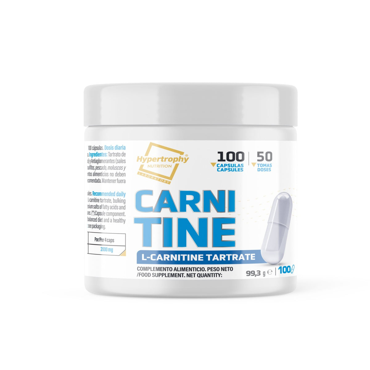 L CARNITINE  500 100 CAP de Hypertrophy Nutrition - fotografía principal