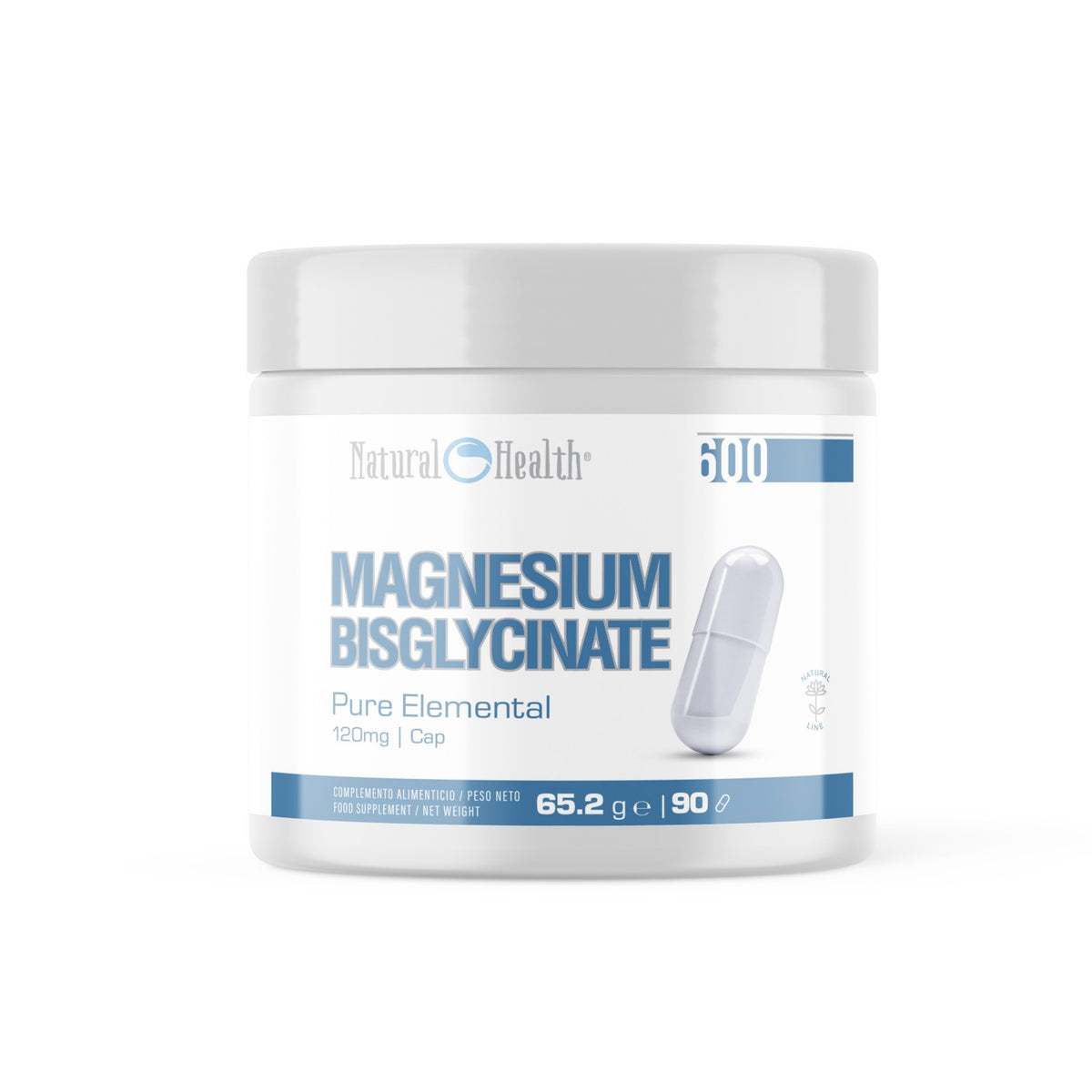 MAGNESIUM BISGLYCINATE 90 CAP. de Natural Health - fotografía principal